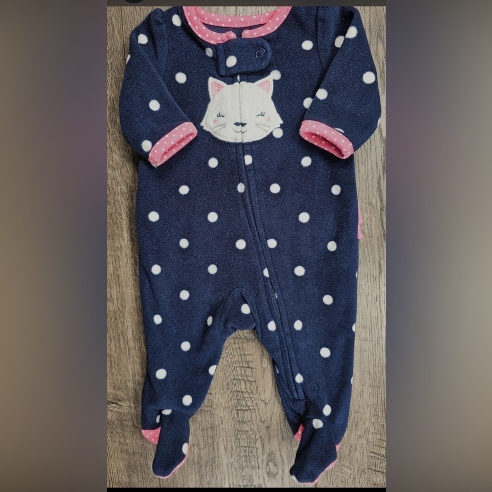 Navy Blue Polka Dot Kids One Piece